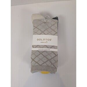 GOLD TOE Women's 6 Pack Ribbed Crew Socks, Sz 7.5-11